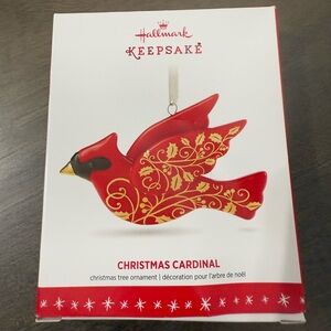 2016 Hallmark Red Christmas Cardinal Porcelain Ornament